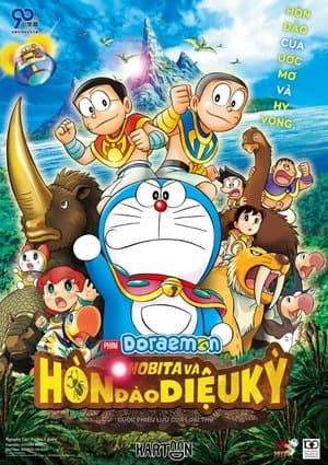 Poster phim Doraemon: Nobita Và Hòn Đảo Diệu Kì - Cuộc Phiêu Lưu Của Loài Thú